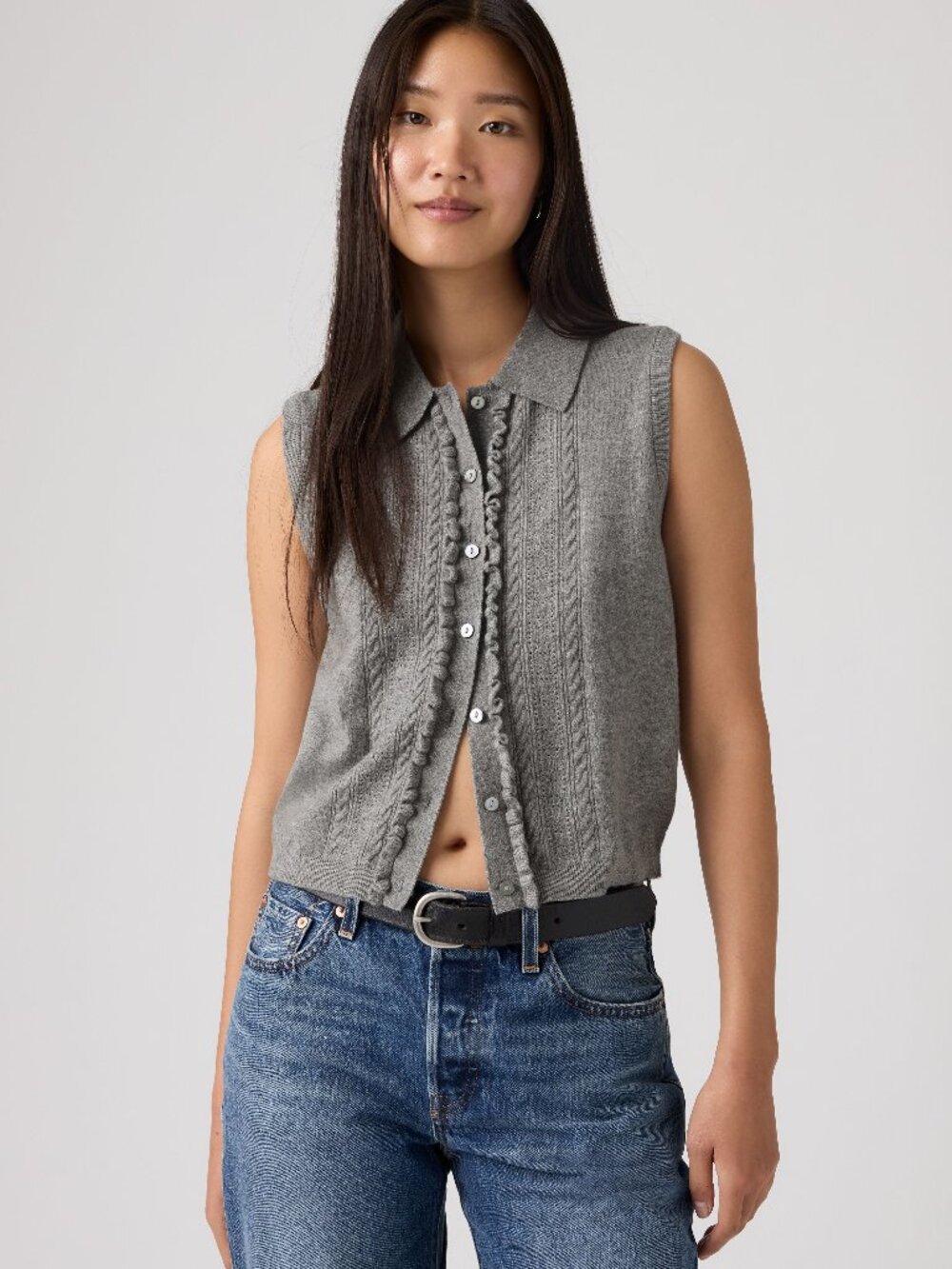 Levi's Supersoft Mini Ruffle Vest - NEW